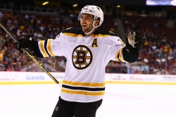 Patrice Bergeron scored his sixth goal of the season on Thursday against Buffalo.