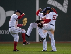 Brock Holt (left) is back in the Red Sox lineup after missing the last three games.