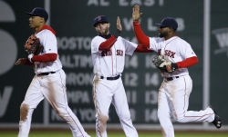 Mookie Betts, Dustin Pedroia and Jackie Bradley Jr. are all up for the Gold Glove award.