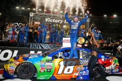 Busch Completes Bristol Sweep with Saturday Night Victory