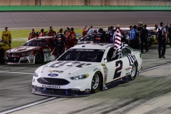 Keselowski Stretches Fuel to Win at Kentucky