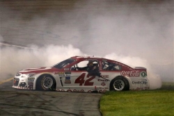 Larson Wins Regular Season Finale